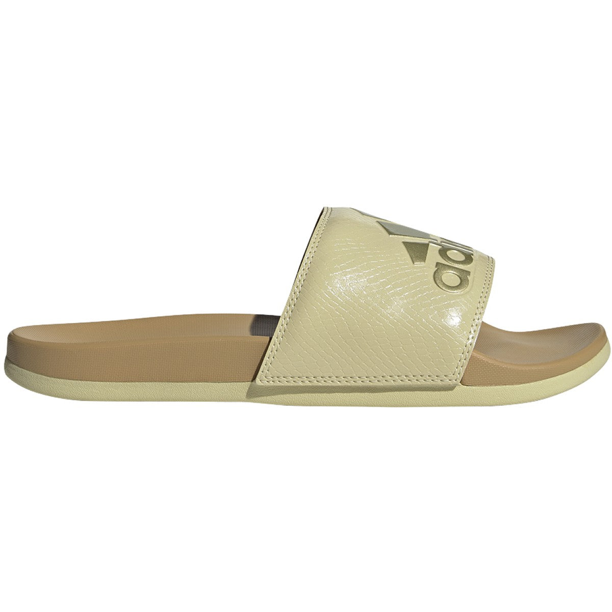 adidas Adilette Comfort Womens Slides in Gold