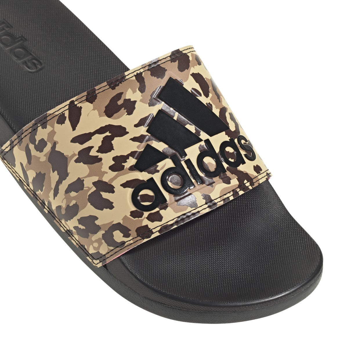 adidas Adilette Comfort Womens Slides with Cheetah Print