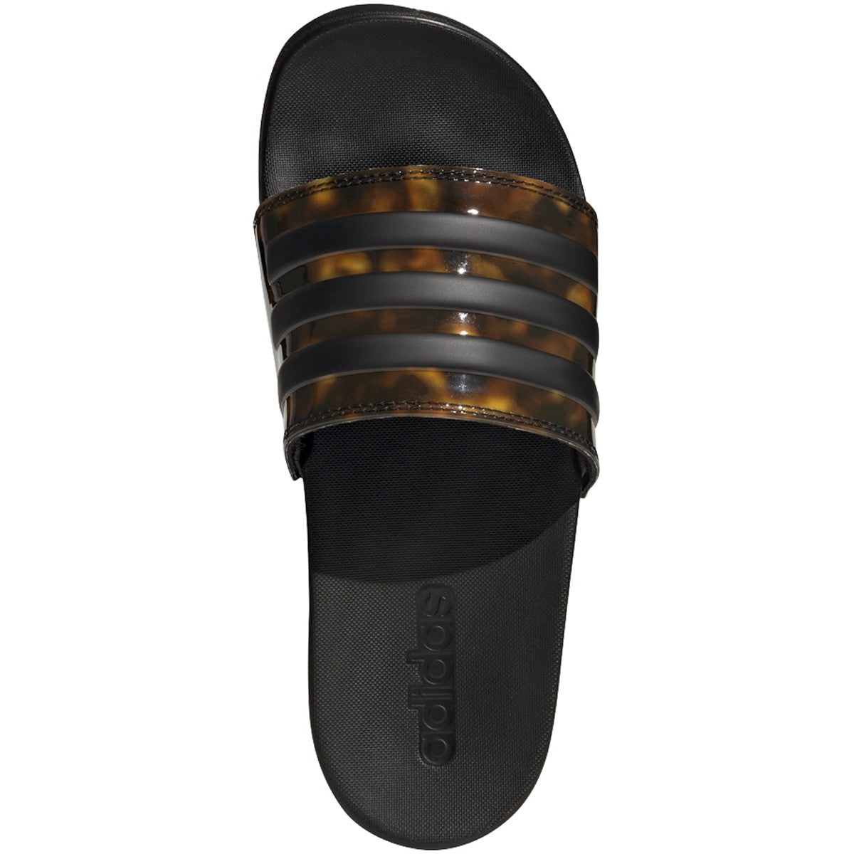 adidas Adilette Comfort Womens Slides with Tortoiseshell Print
