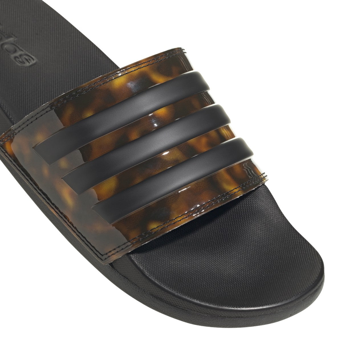 adidas Adilette Comfort Womens Slides with Tortoiseshell Print