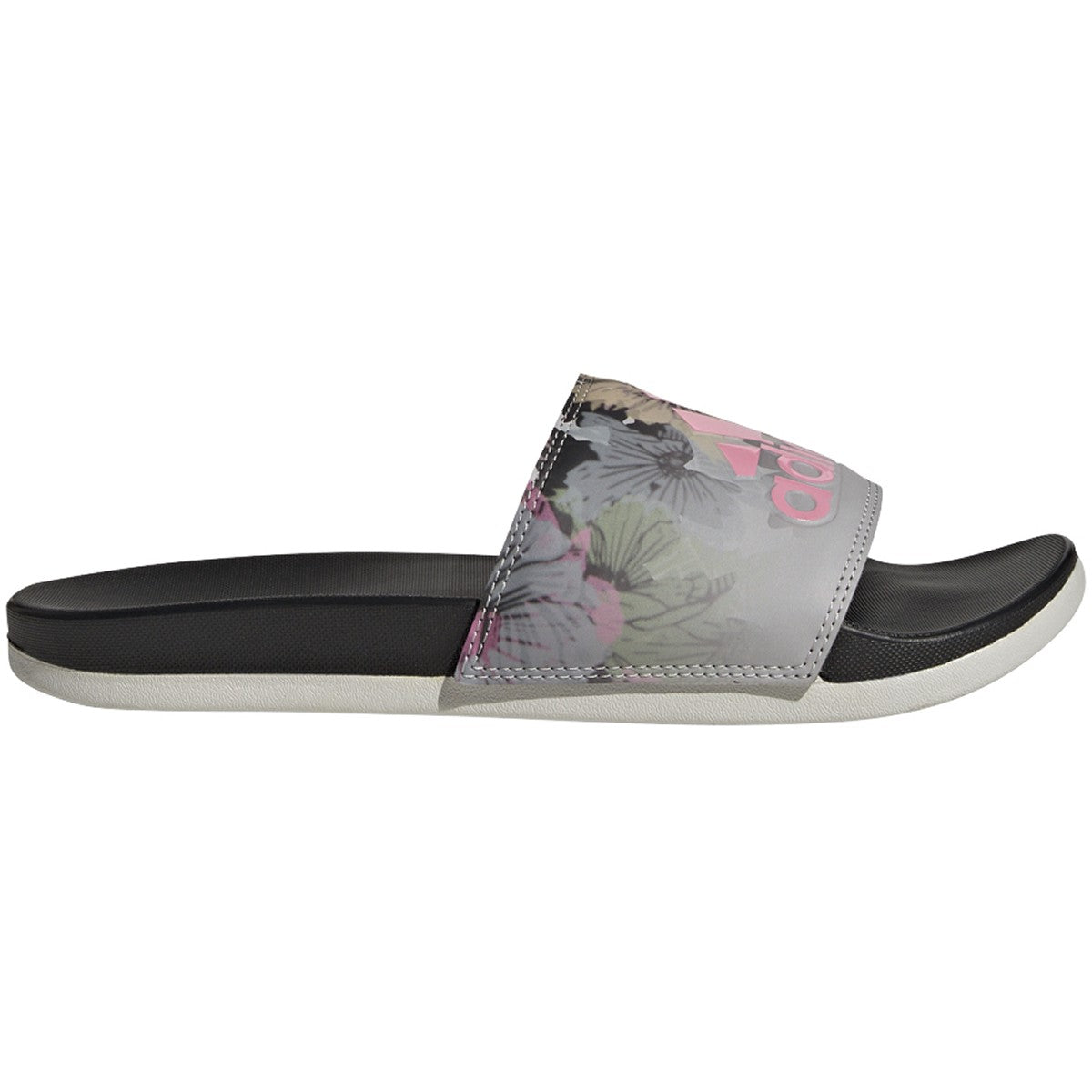 adidas Adilette Comfort Womens Swim Slides in Grey