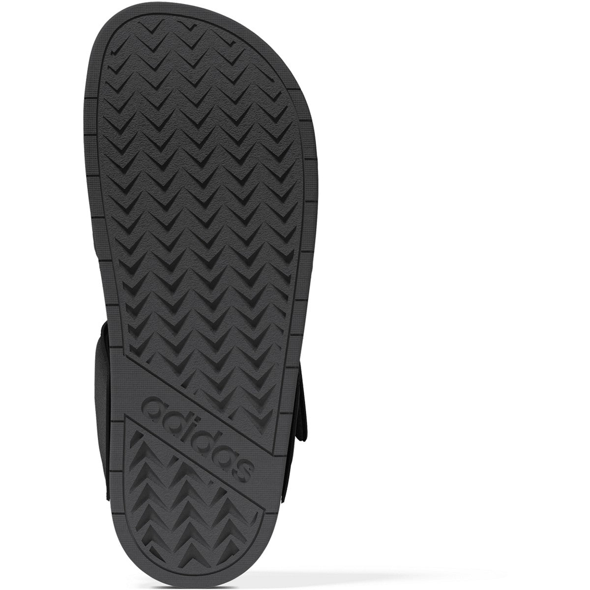 adidas Adilette Mens Swim Sandal in Black and Grey