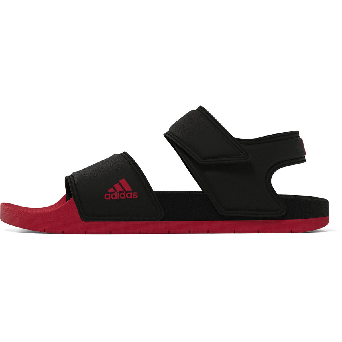 adidas Adilette Mens Swim Sandal in Red and Black