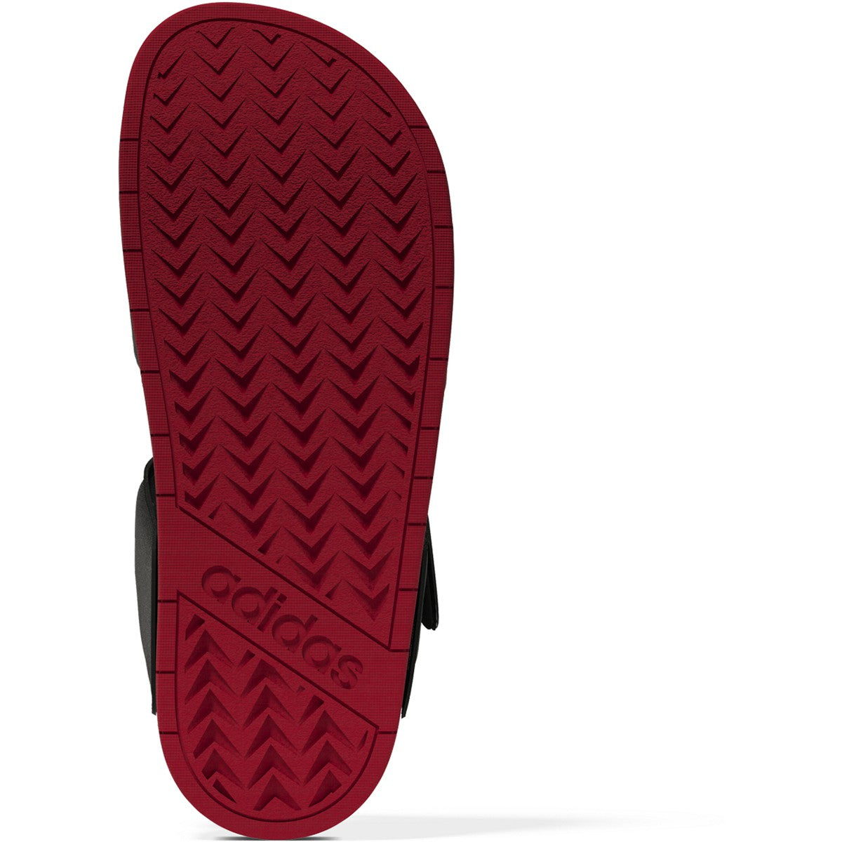 adidas Adilette Mens Swim Sandal in Red and Black
