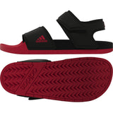 adidas Adilette Mens Swim Sandal in Red and Black