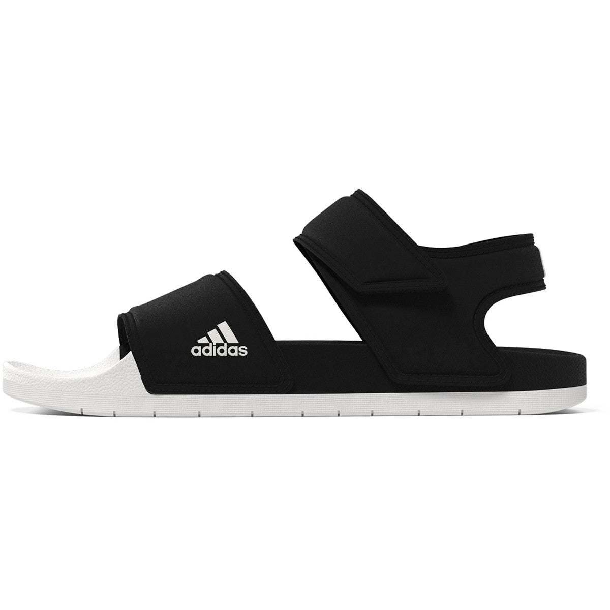 adidas Adilette Swim Sandals in Black and White