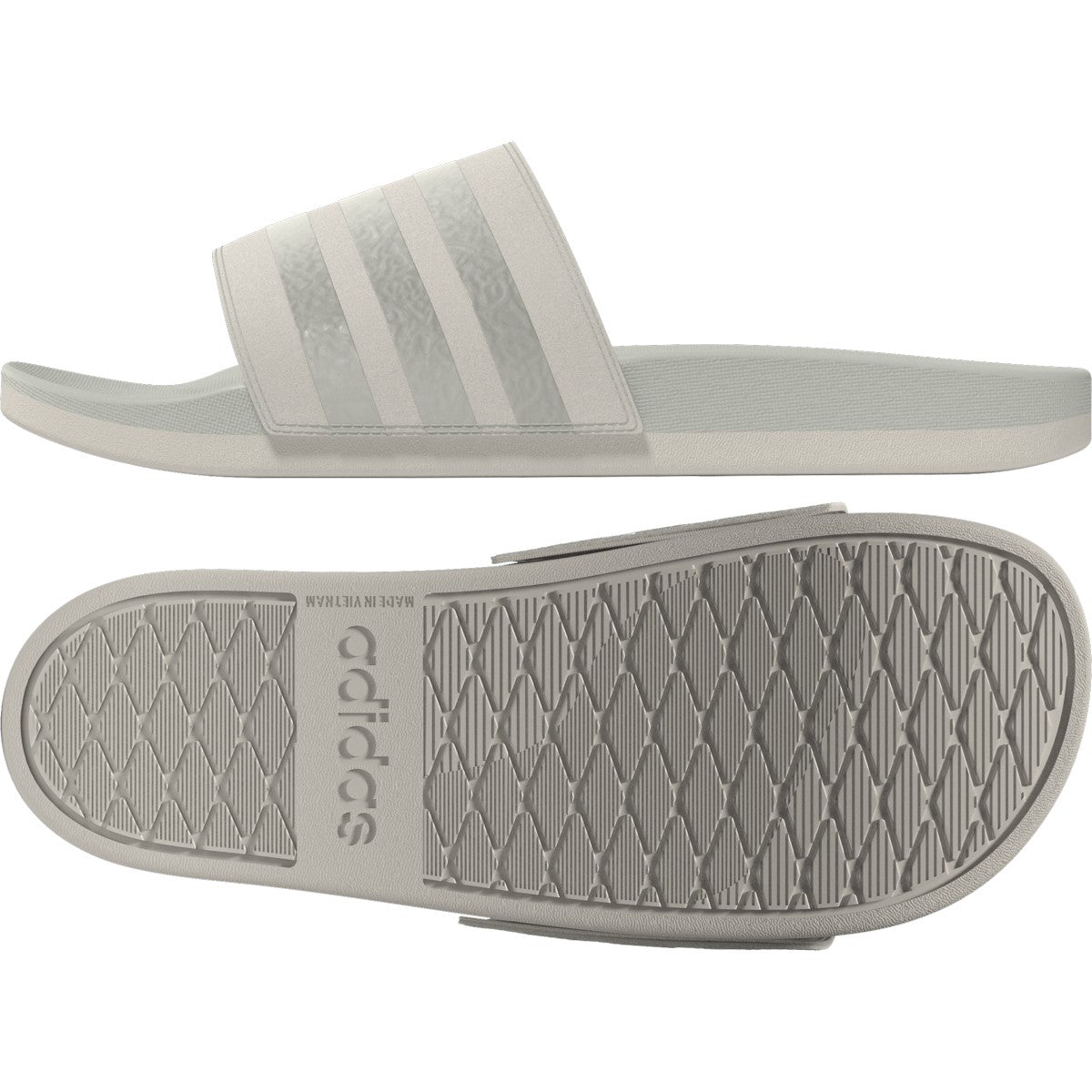 adidas Adilette Womens Comfort Slides in White