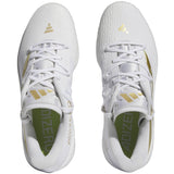 adidas Adizero Afterburner 9 TPU Mens Baseball Cleats in White and Gold