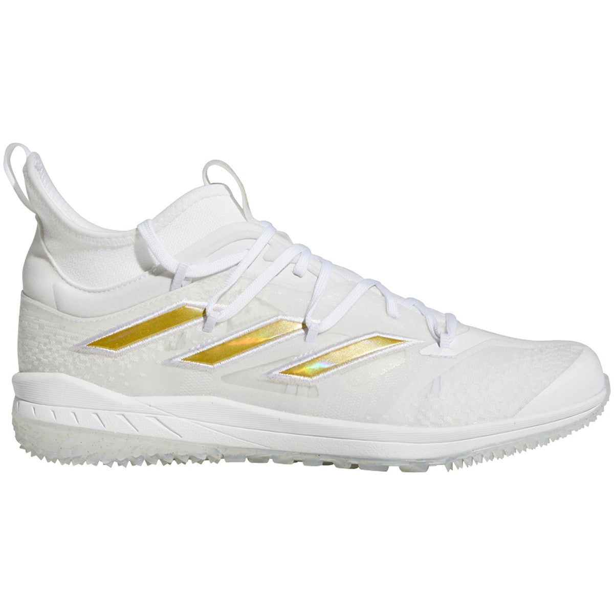 adidas Adizero Afterburner Mens Turf Baseball Shoes in White