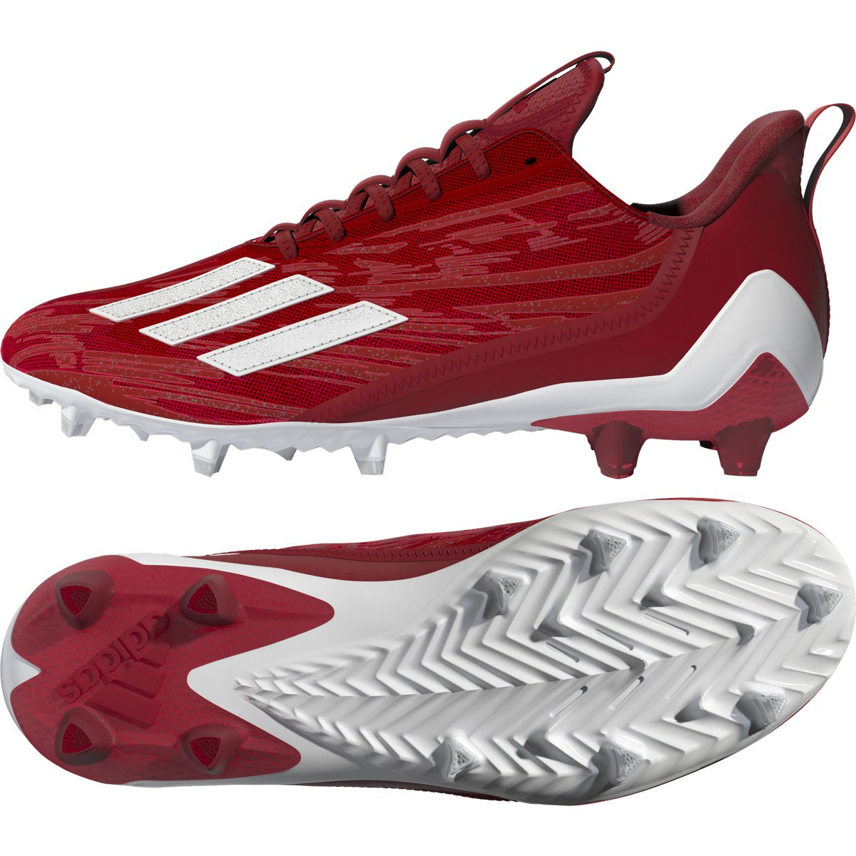 adidas Adizero Mens Football Cleats in Red and White