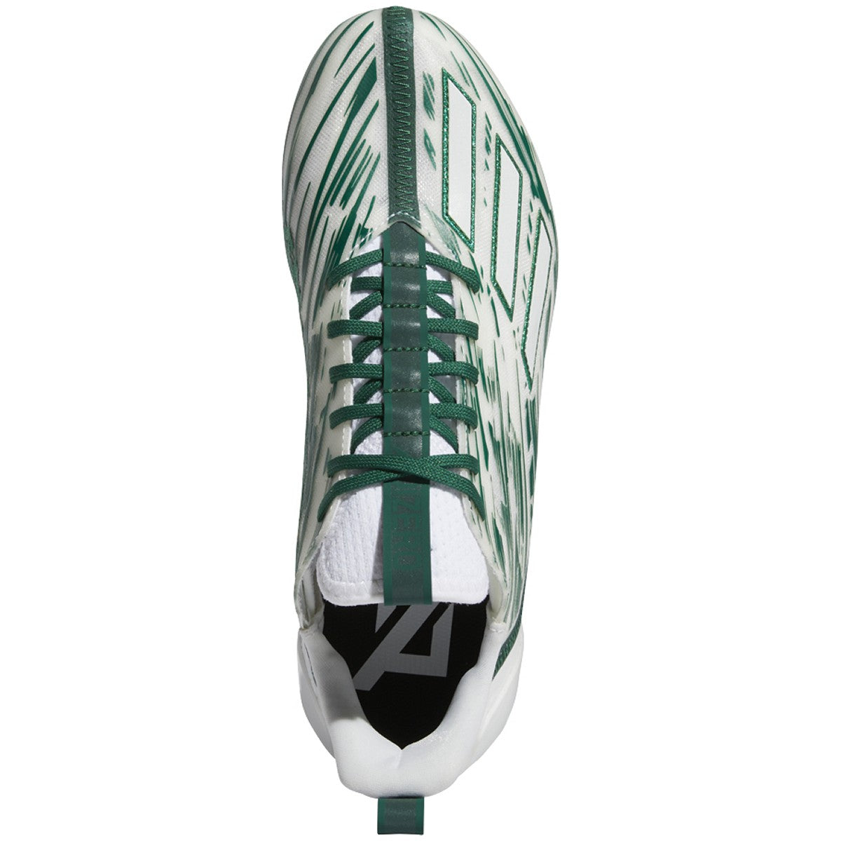 adidas Adizero Mens Football Cleats in White and Dark Green