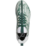 adidas Adizero Mens Football Cleats in White and Dark Green