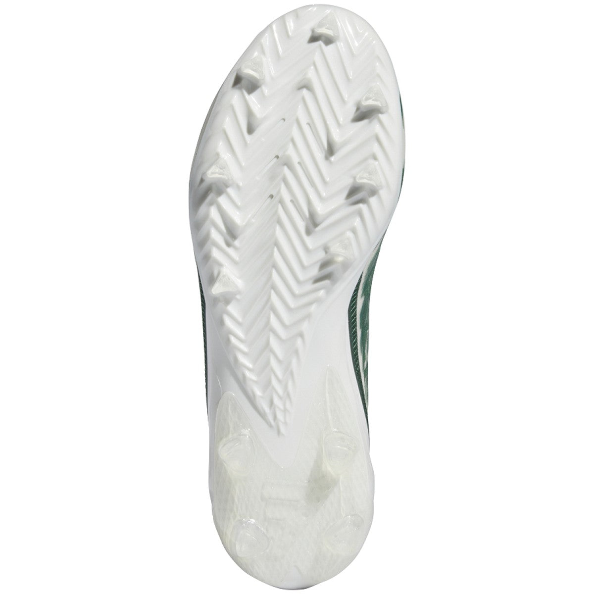 adidas Adizero Mens Football Cleats in White and Dark Green