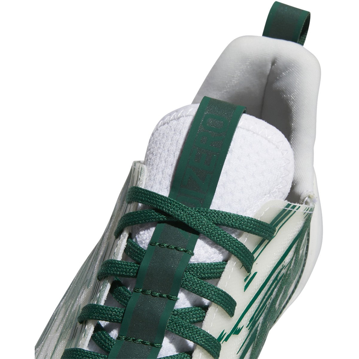 adidas Adizero Mens Football Cleats in White and Dark Green