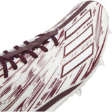 adidas Adizero Mens Football Cleats in White and Maroon
