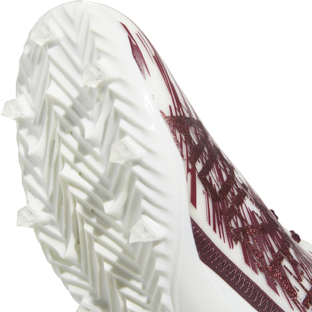 adidas Adizero Mens Football Cleats in White and Maroon