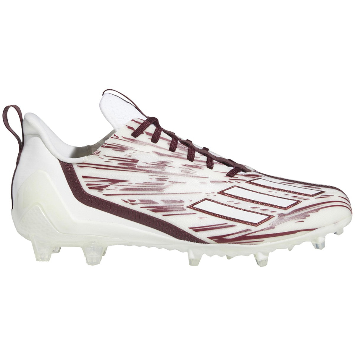 adidas Adizero Mens Football Cleats in White and Maroon