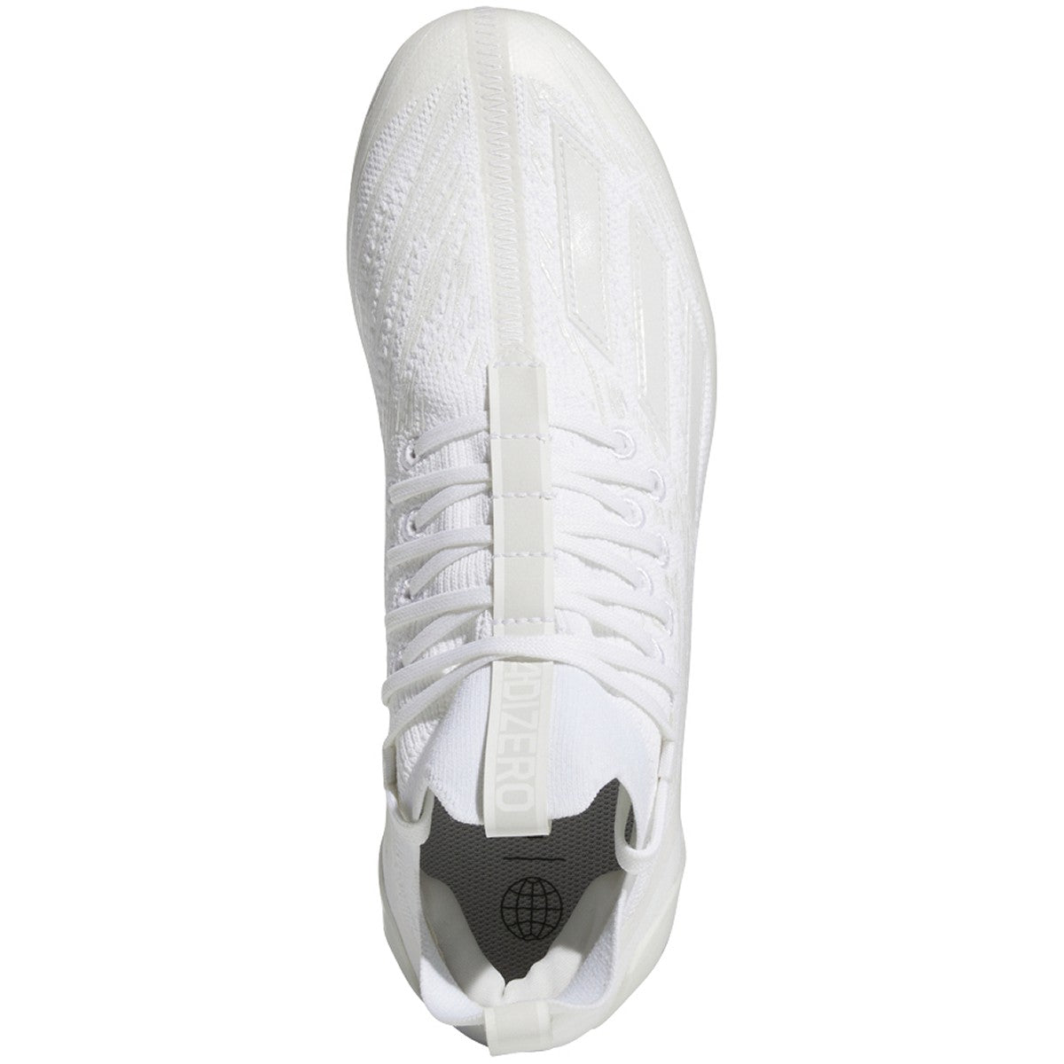 adidas Adizero Primeknit Mens Football Cleats in White and Silver