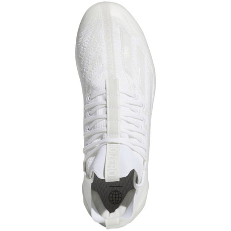 adidas Adizero Primeknit Mens Football Cleats in White and Silver