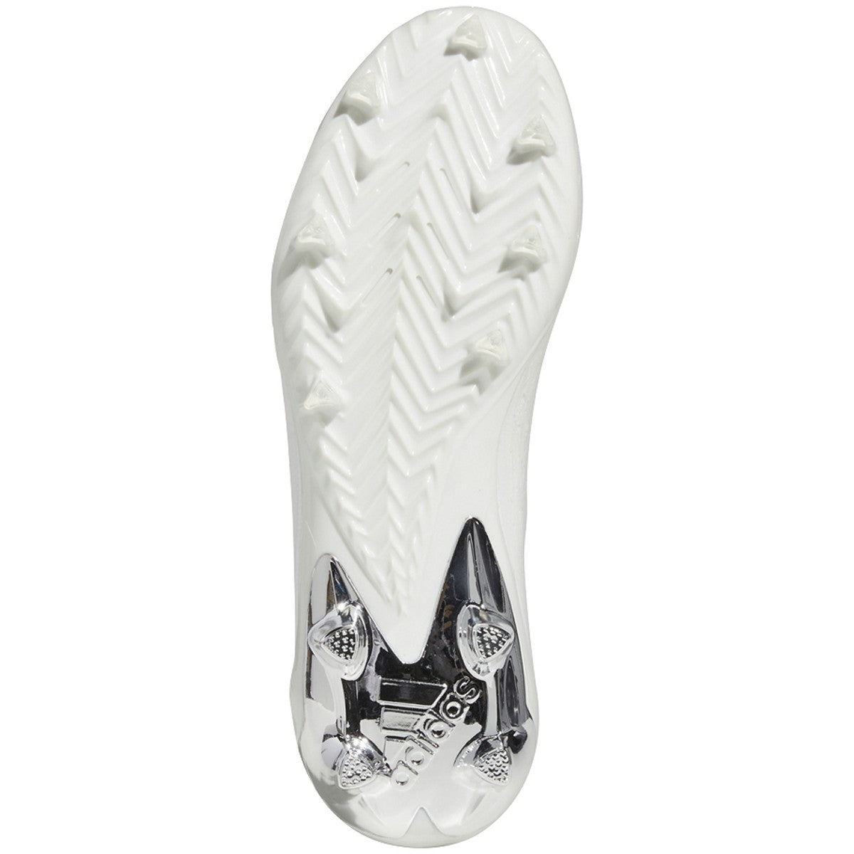 adidas Adizero Primeknit Mens Football Cleats in White and Silver