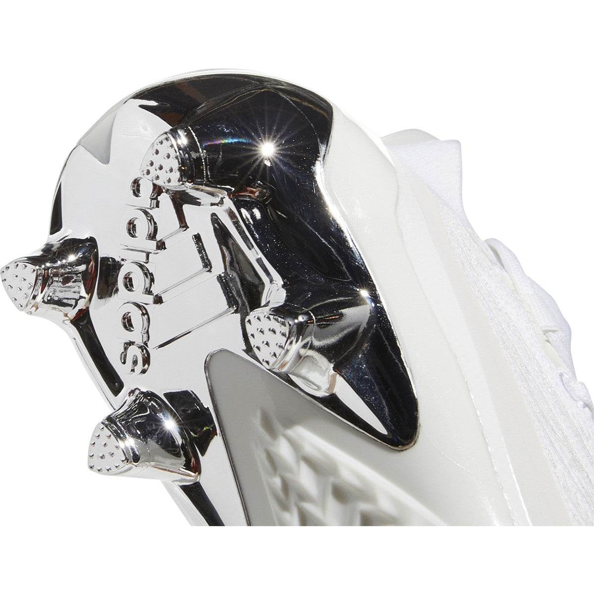 adidas Adizero Primeknit Mens Football Cleats in White and Silver