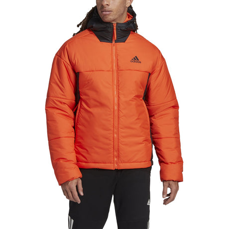 adidas BCS 3-Stripe Mens Puffy Hooded Jacket