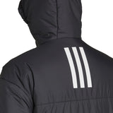 adidas BCS 3-Stripe Mens Puffy Hooded Jacket