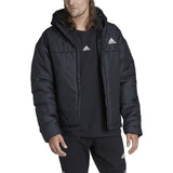 adidas BCS 3-Stripe Mens Puffy Hooded Jacket