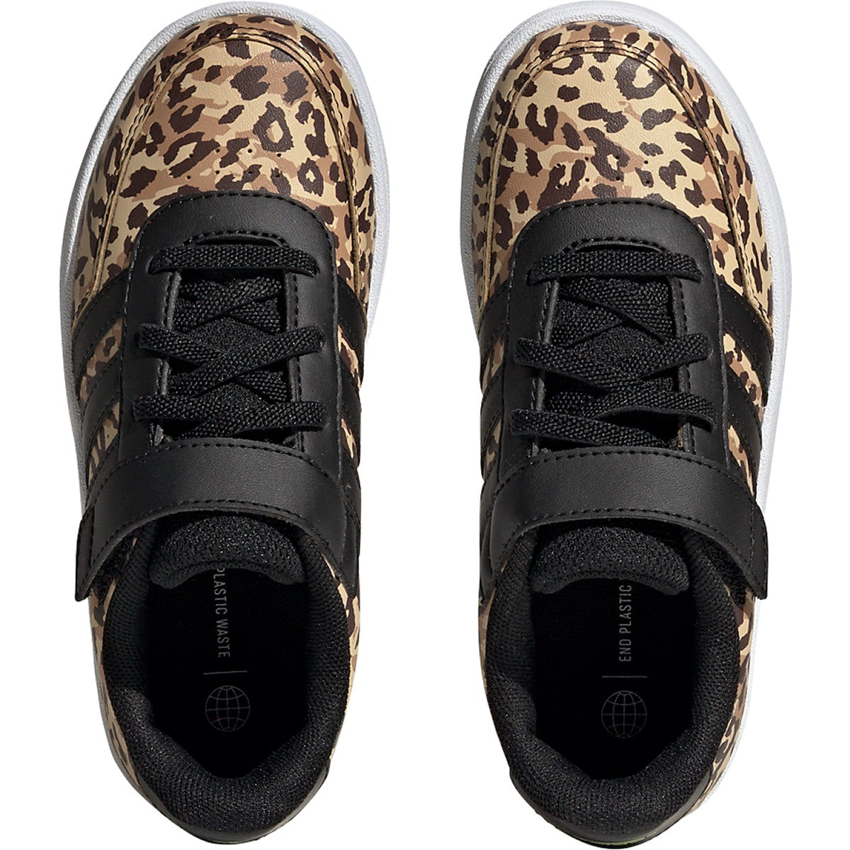 adidas Breaknet 2.0 Elastic Lace Kids Tennis Shoes in Animal Print