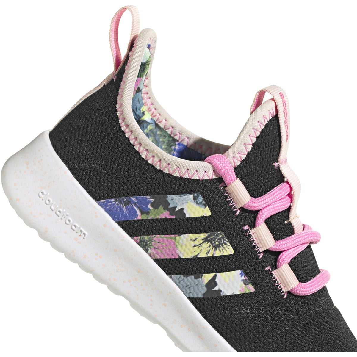 adidas Cloudfoam Pure 2.0 Kids Running Shoes with Flower Print