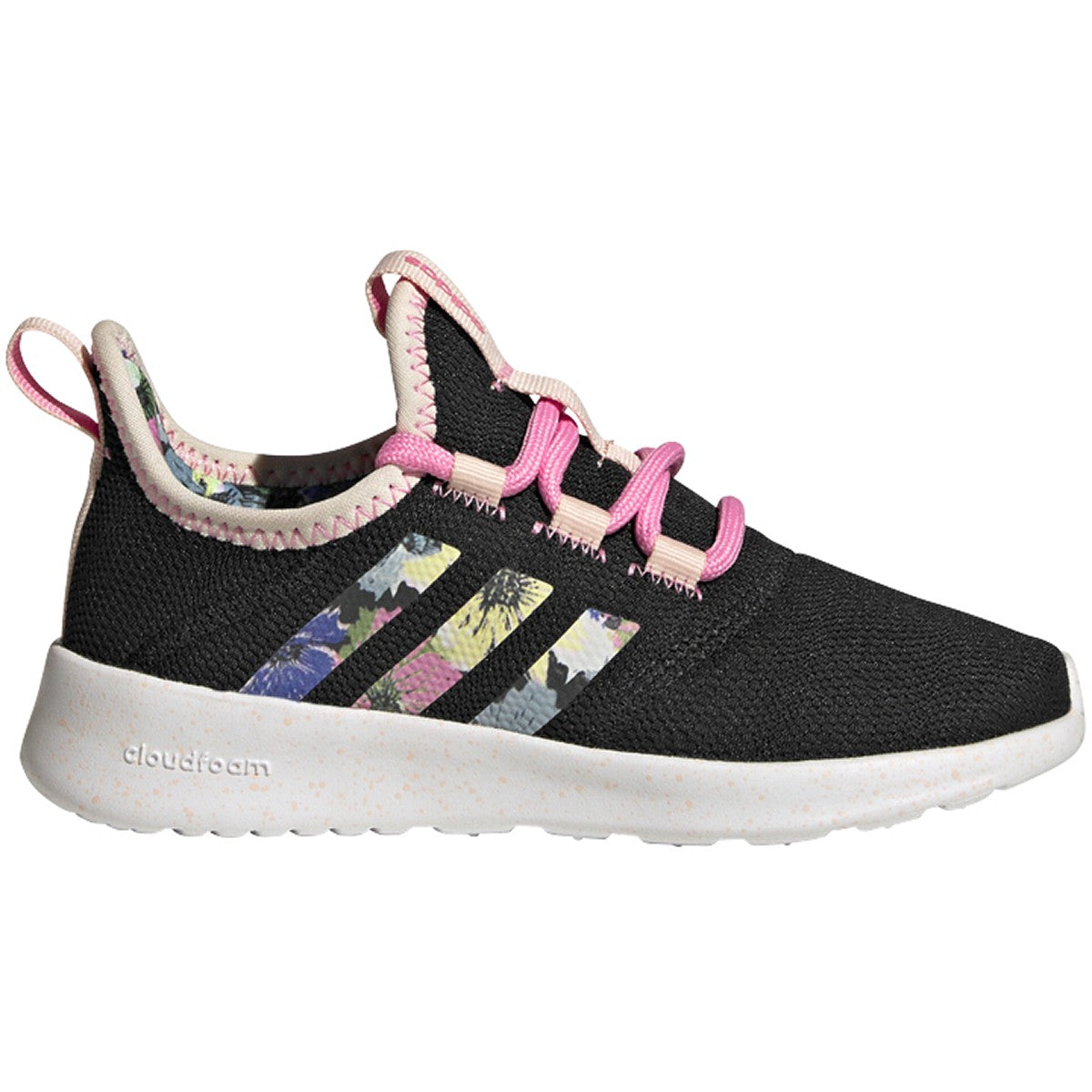adidas Cloudfoam Pure 2.0 Kids Running Shoes with Flower Print