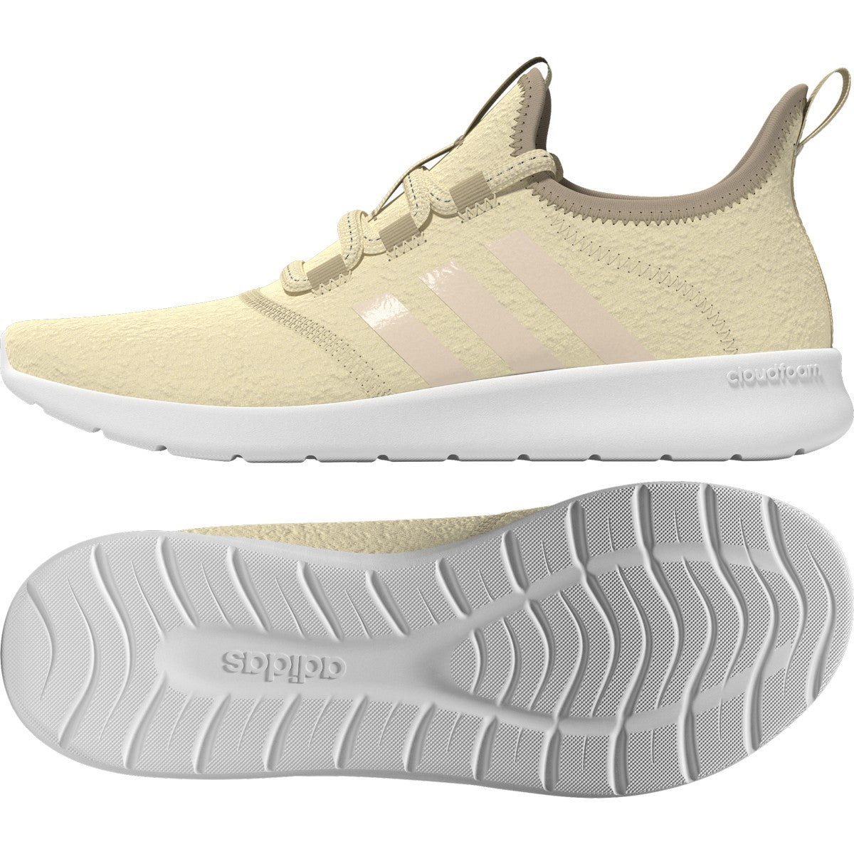 adidas Cloudfoam Pure 2.0 Womens Running Shoes in Beige