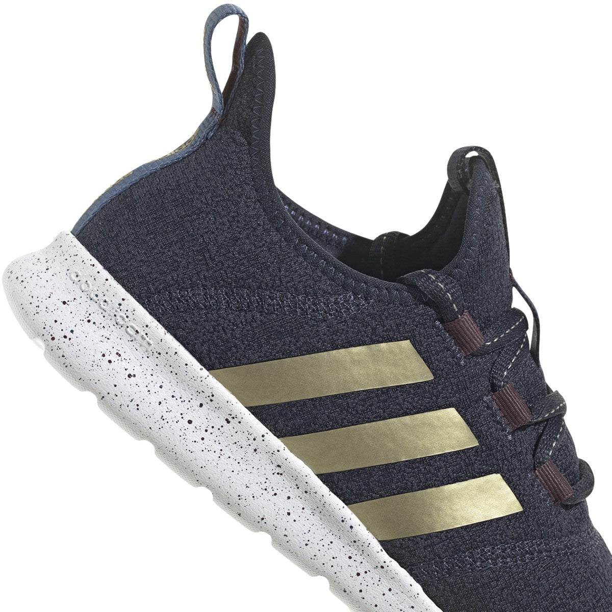 adidas Cloudfoam Pure 2.0 Womens Running Sneakers with Gold Stripes