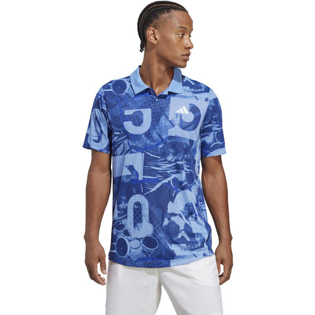 adidas Club Graphic Mens Tennis Polo Shirt