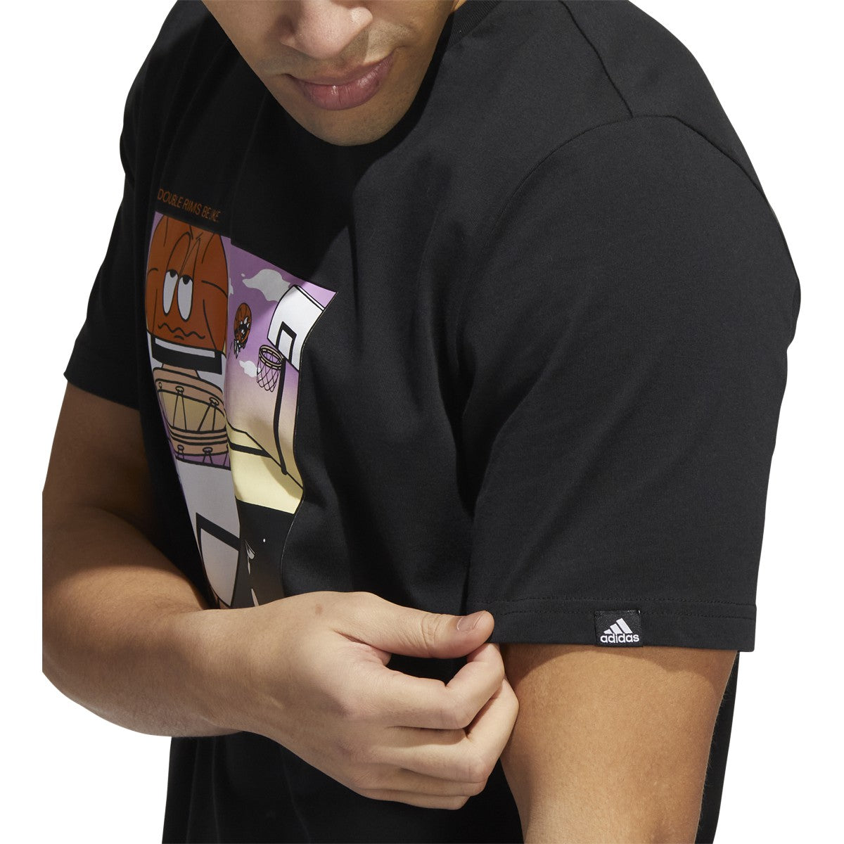 adidas Double Rims Mens Basketball T-Shirt