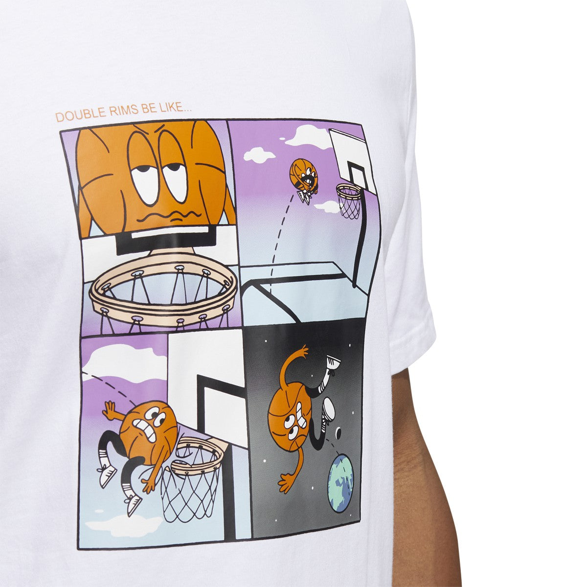 adidas Double Rims Mens Basketball T-Shirt