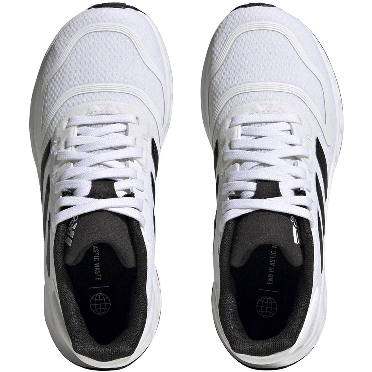 adidas Duramo 10 Kids Running Shoes in White and Black