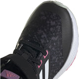 adidas EQ21 Run 2.0 Elastic Lace Kids Running Shoes in Black and Pink