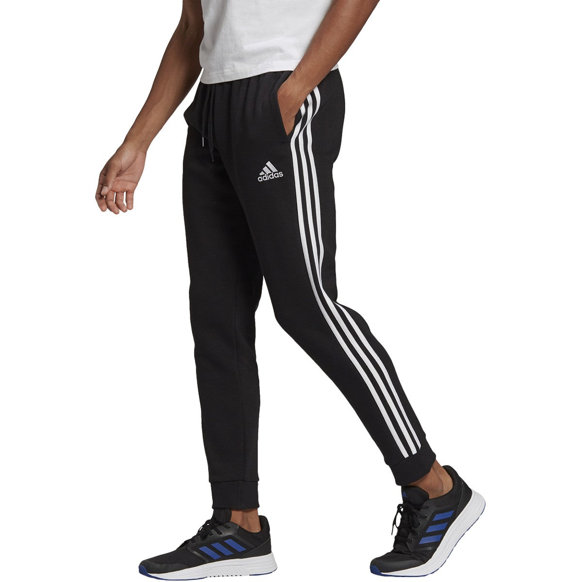 adidas Essentials 3-Stripe Tapered Cuff Mens Pants