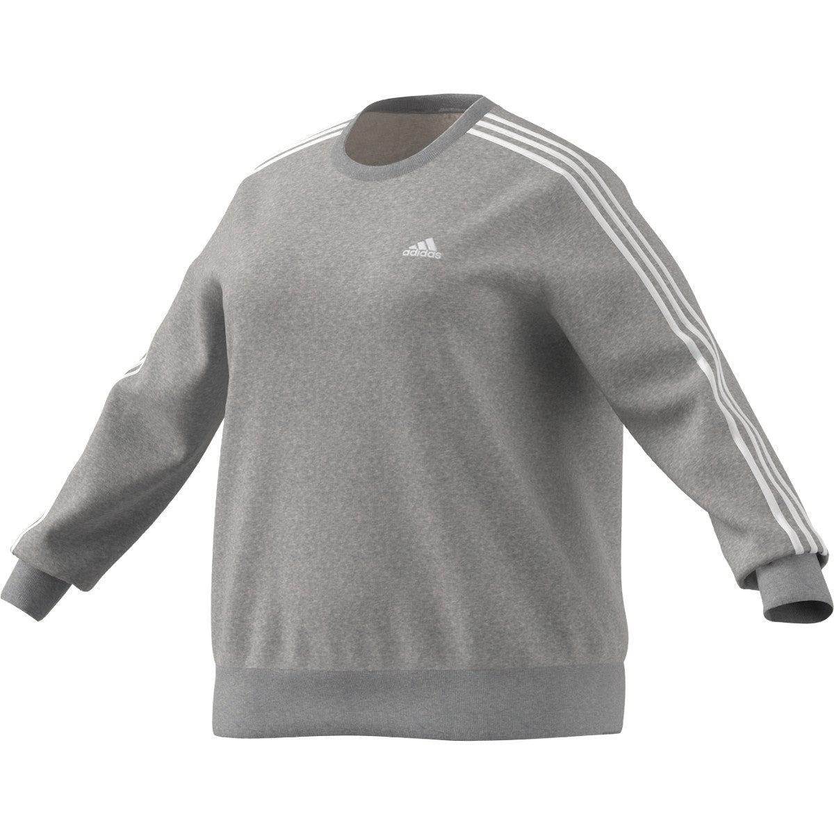 adidas Essentials 3-Stripes Fleece Plus Size Womens Sweatshirt