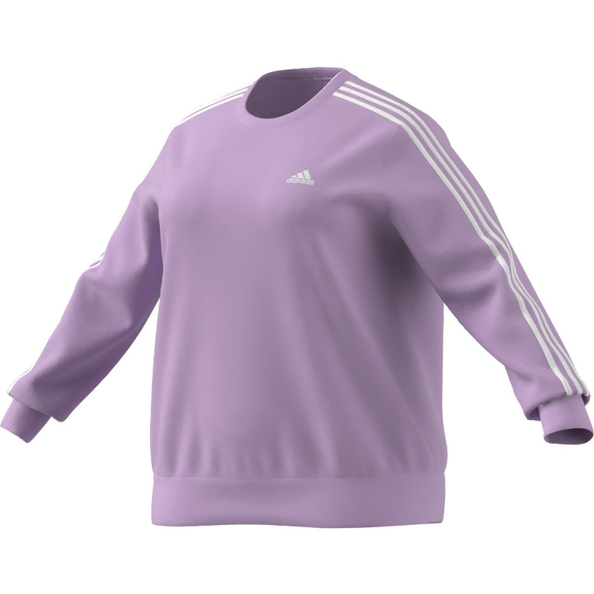 adidas Essentials 3-Stripes Fleece Plus Size Womens Sweatshirt