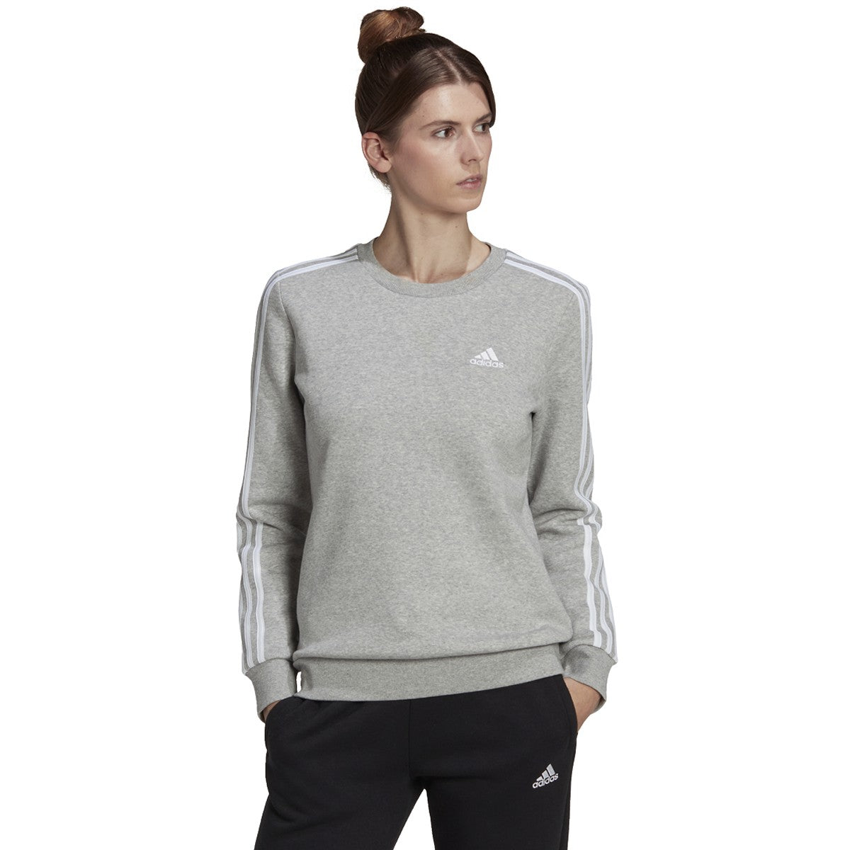 adidas Essentials 3-Stripes Womens Fleece Sweatshirt