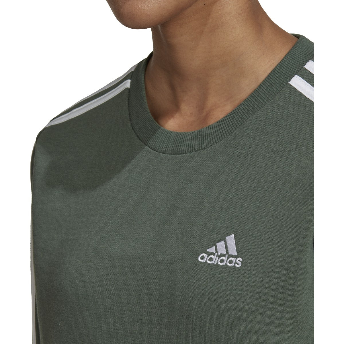 adidas Essentials 3-Stripes Womens Fleece Sweatshirt