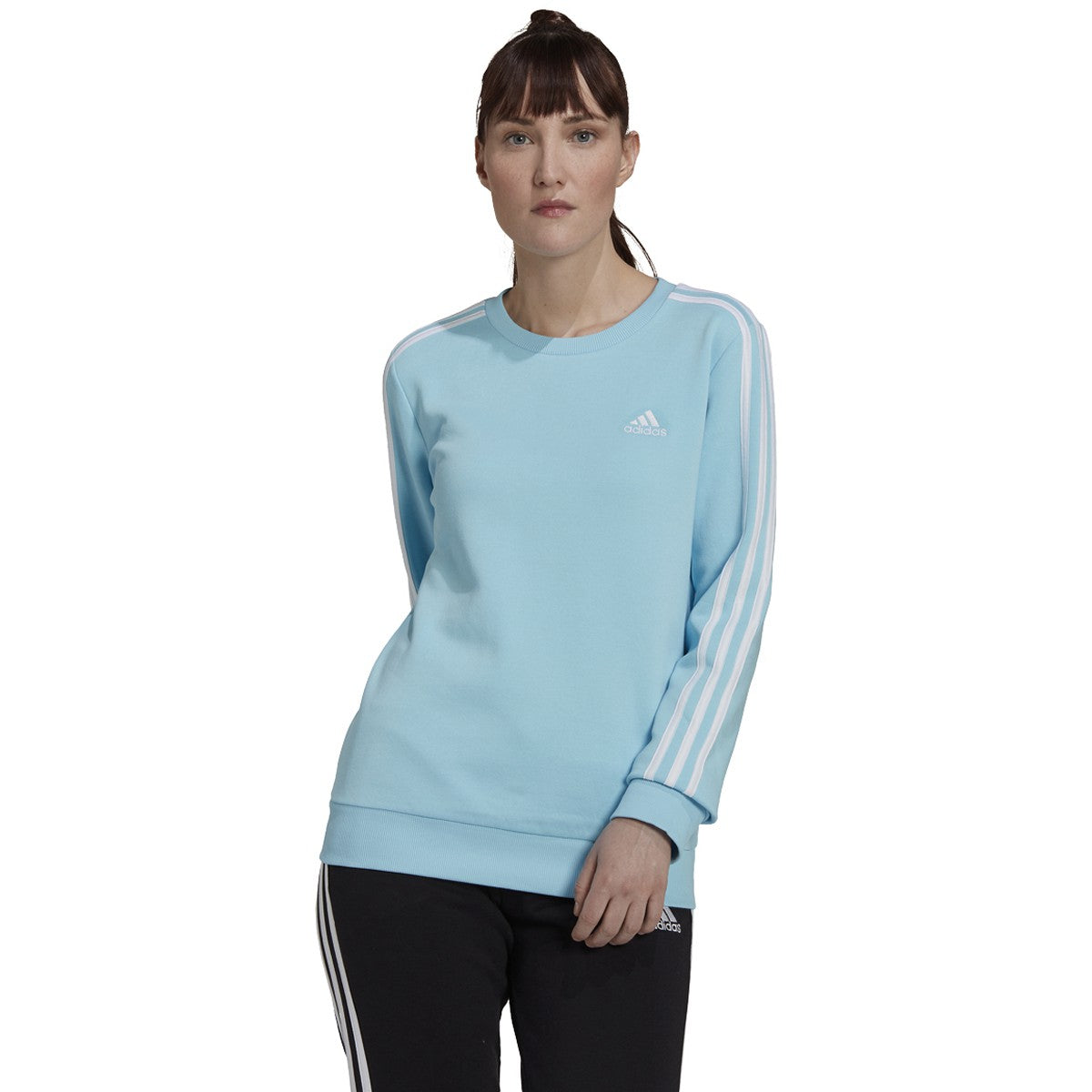 adidas Essentials 3-Stripes Womens Fleece Sweatshirt