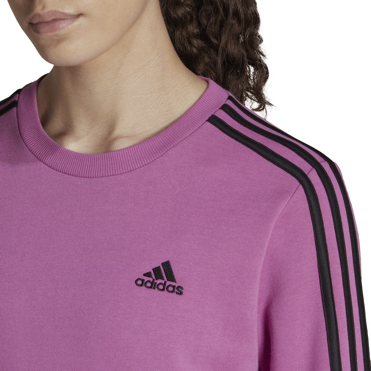 adidas Essentials 3-Stripes Womens Fleece Sweatshirt