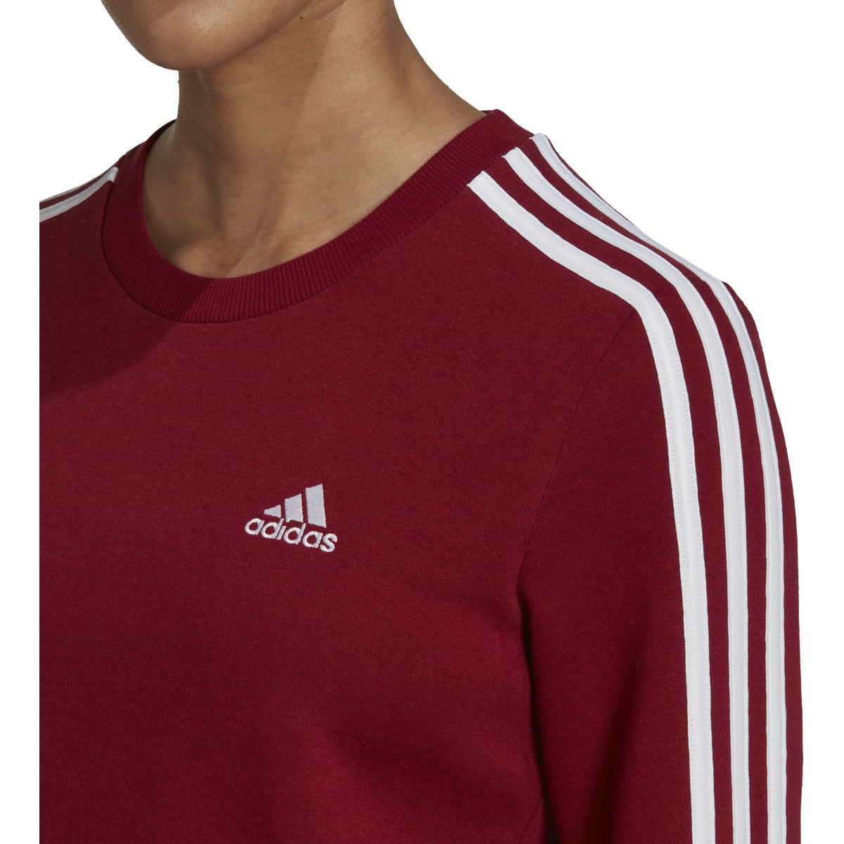 adidas Essentials 3-Stripes Womens Fleece Sweatshirt