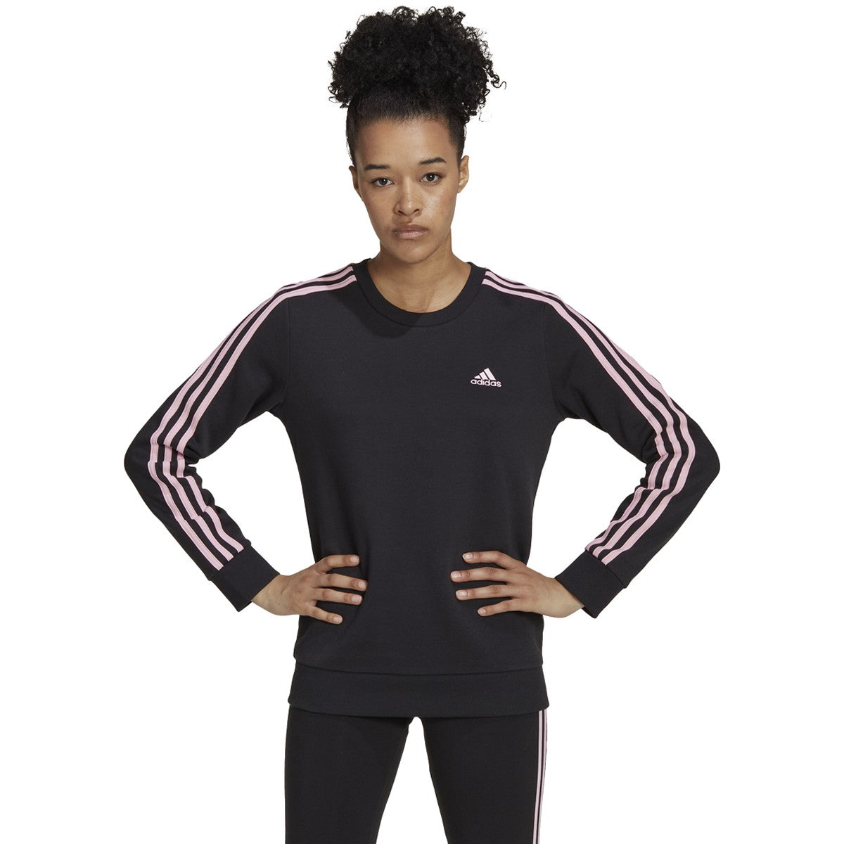 adidas Essentials 3-Stripes Womens Fleece Sweatshirt