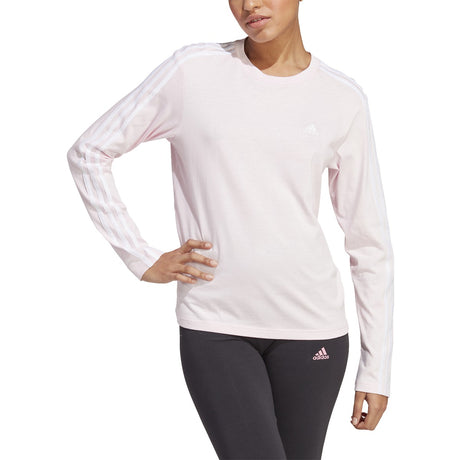 adidas Essentials 3 Stripe Long Sleeve Womens T-Shirt