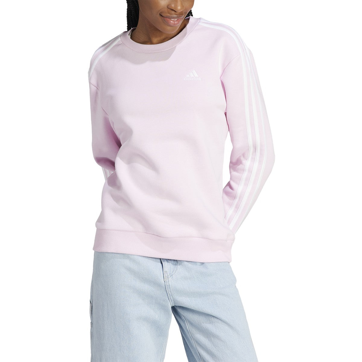 adidas Essentials 3 Stripes Fleece Womens Sweatshirt