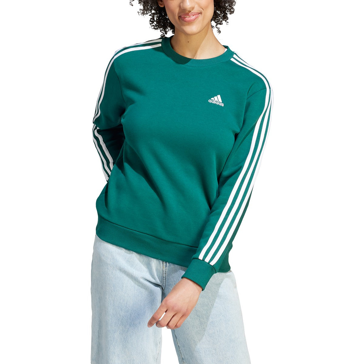 adidas Essentials 3 Stripes Fleece Womens Sweatshirt